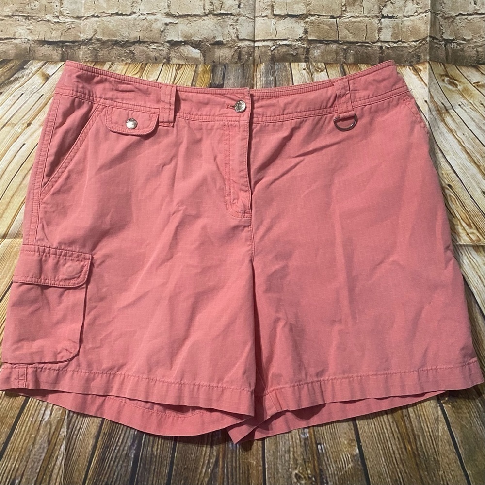 Jones New York Sport Pink Ripstop Cotton Cargo Shorts